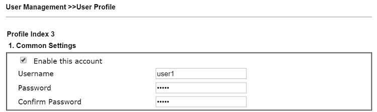 a screenshot of DrayOS User Profile settings